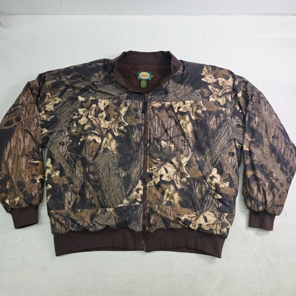 Cabela's Reversible Mossy Oak Break‎ Up Camo Hunting Jacket Men's 2XL Thinsulate